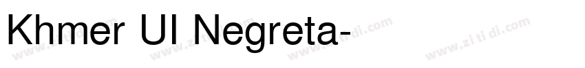 Khmer UI Negreta字体转换